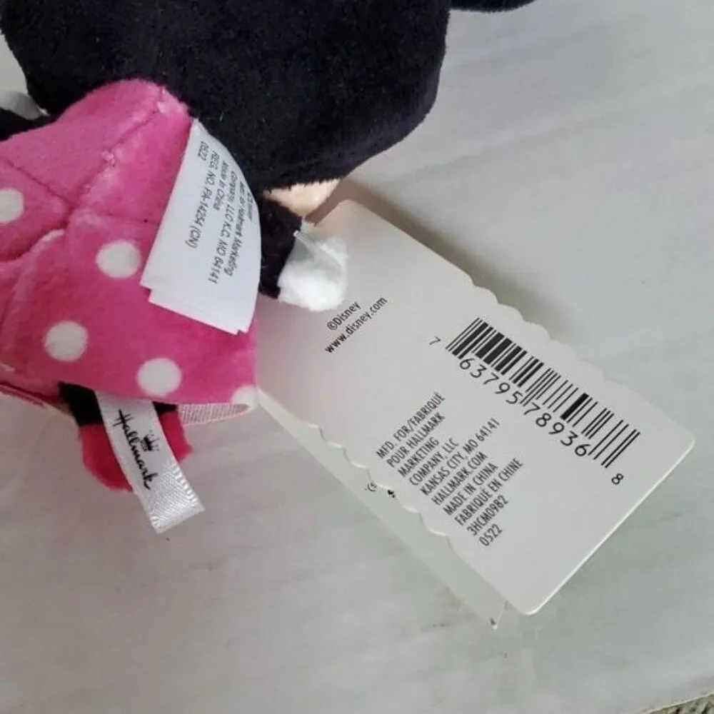 Disney Hallmark Ornaments Mickey Minnie Mouse Small Stars P'tites Plushy PLUSHIE